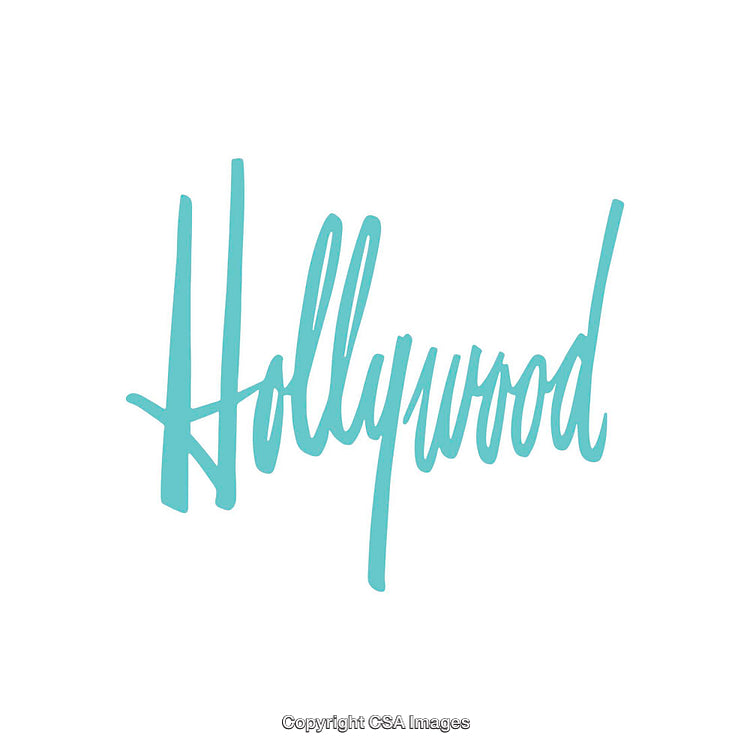 Stylish Hollywood Text Design in Bold Vibrant Typography Style
