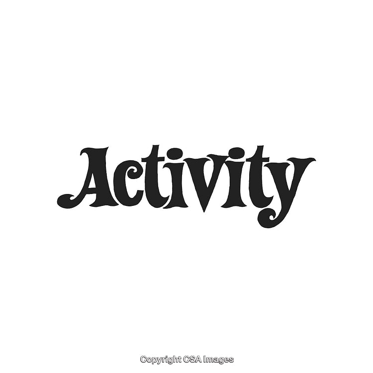 Elegant Black and White Typography Displaying the Word 'Activity'