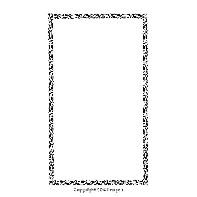Elegant Black and White Decorative Border with Intricate Patterns