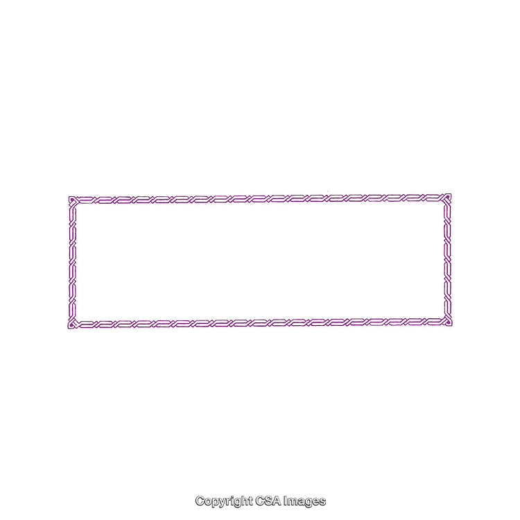 Purple Polygonal Chain Frame on White Background