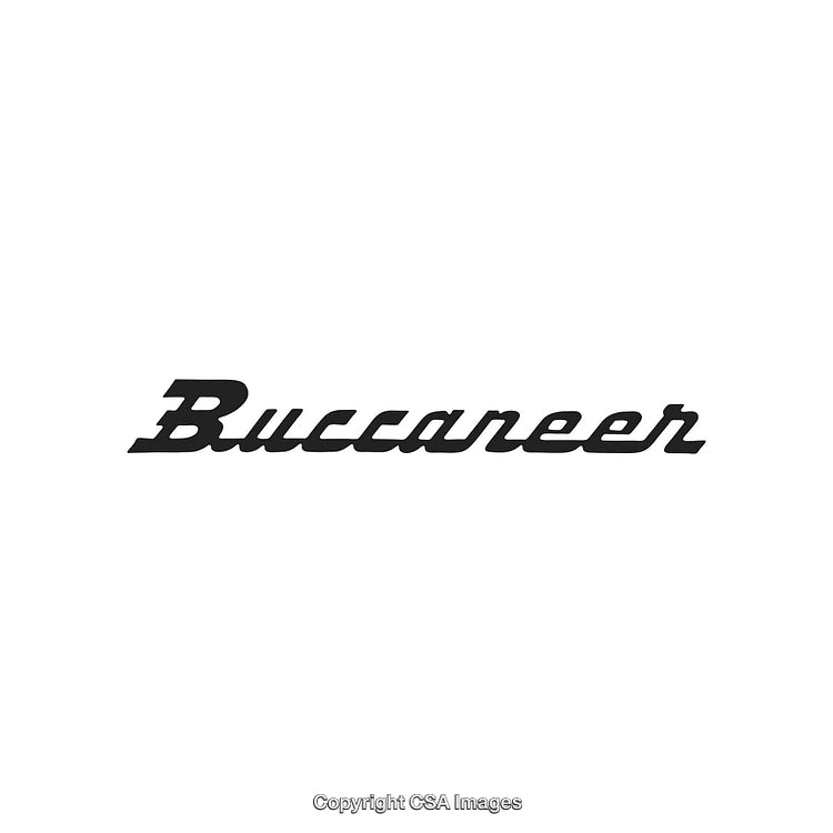 Stylish Black Buccaneer Logo Design on White Background