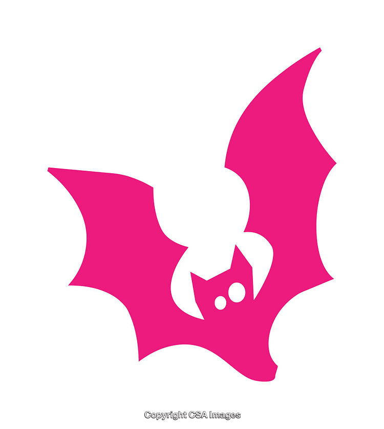 Pink Bat Icon with Stylized Animal Design and Minimalist Concept Art