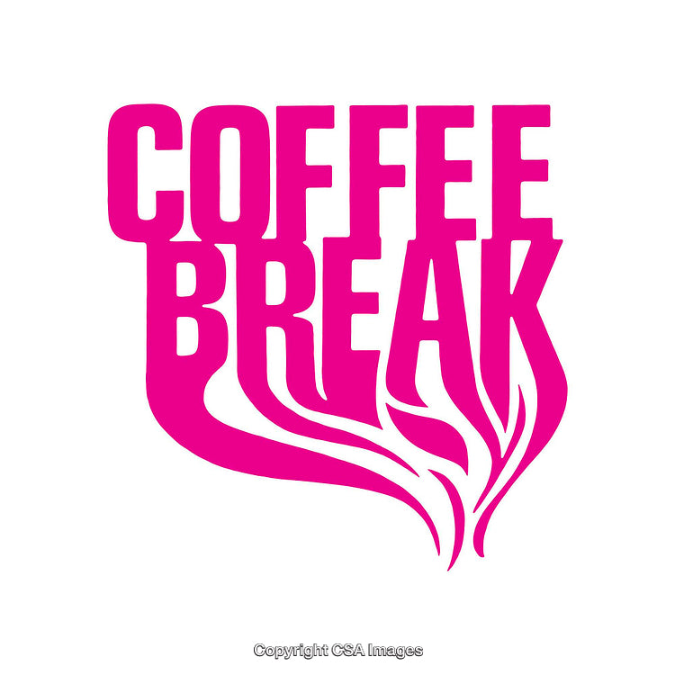 Bold Pink Coffee Break Text with Modern Typography Design