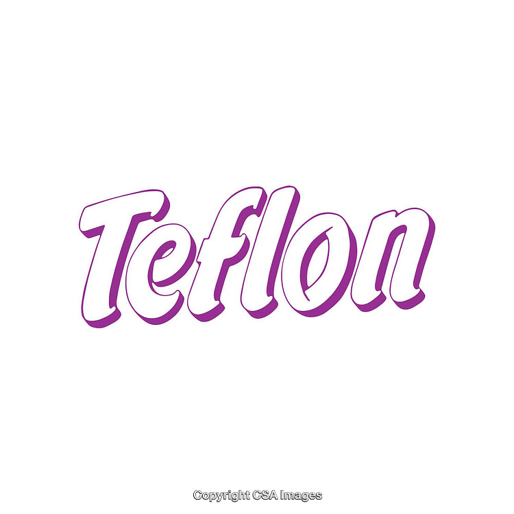 Purple Teflon Text Logo on a Plain White Background