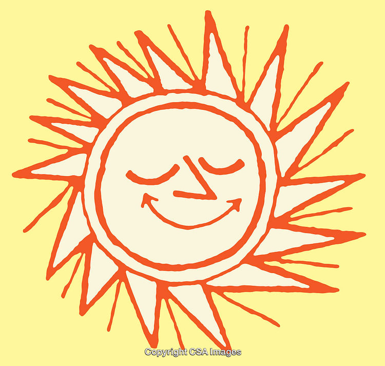 Smiling Sun Artwork in Bright Colors with Radiant and Joyful Energy