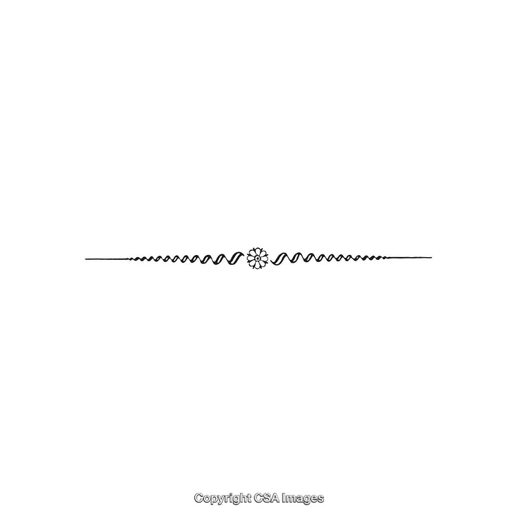 Minimalist Black and White Floral Decorative Design Ornament