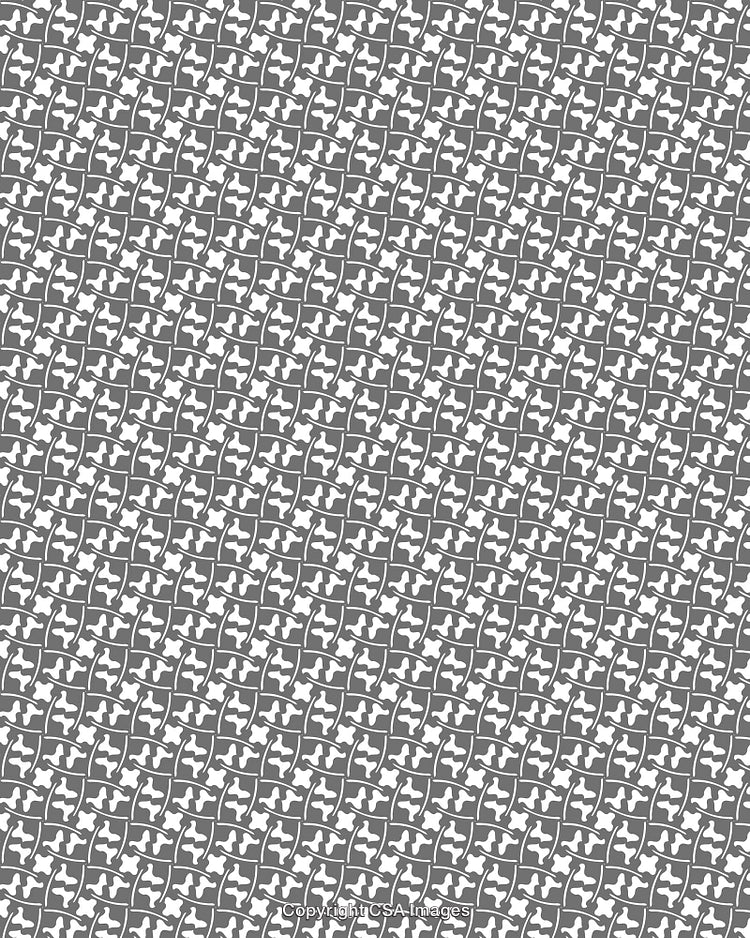 Abstract Geometric Pattern With White Shapes on Gray Background