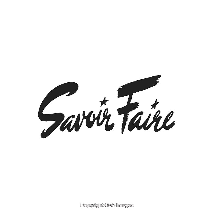 Stylized Savoir Faire Text with Artistic Design and Elegant Typography