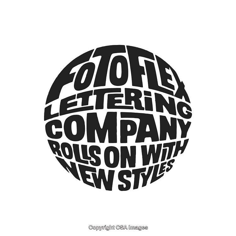 Creative Typography Globe Displaying Company Name and Unique Modern Style