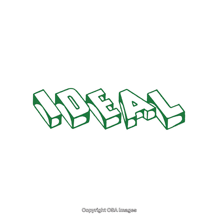 Green Stylized Ideal Text with One Color Design