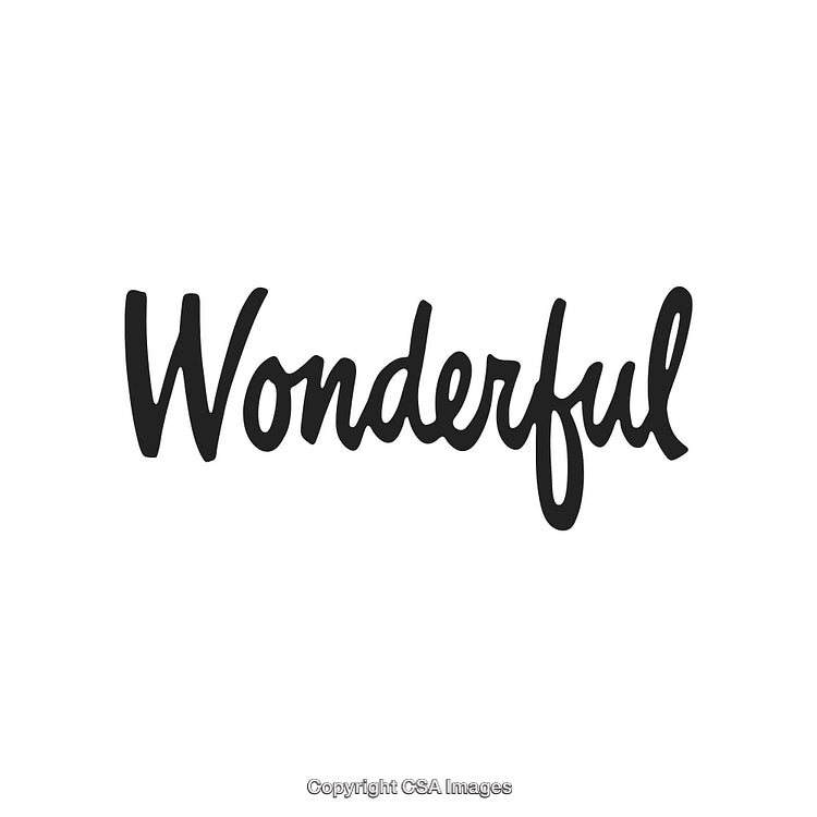 Wonderful Text in Modern Handwritten Script on White Background