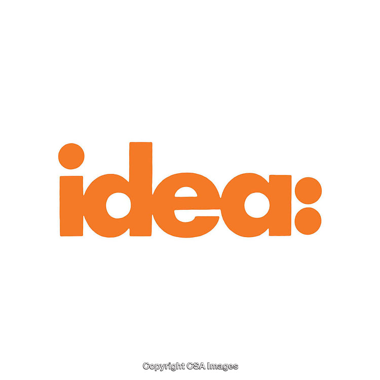 Bright Orange Word Art Representing Creativity and Ideas