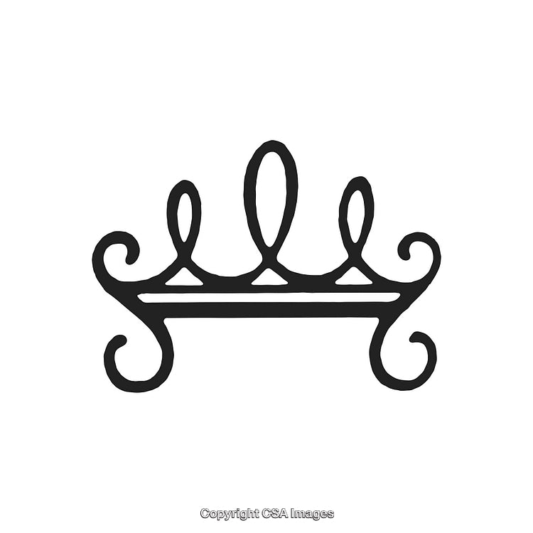 Elegant Black and White Decorative Ornament Design with Classic Motifs