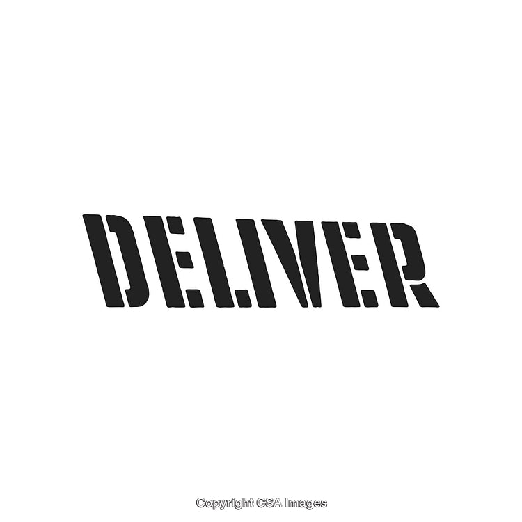Bold Typography Featuring the Word 'Deliver' with Stylized Lettering