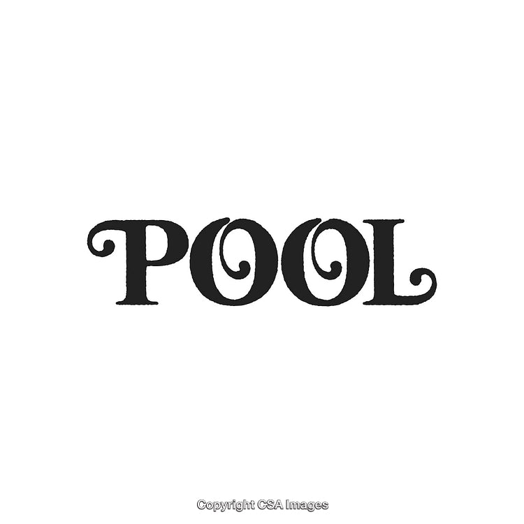 Elegant Typography Featuring the Word 'Pool' in a Vintage Style