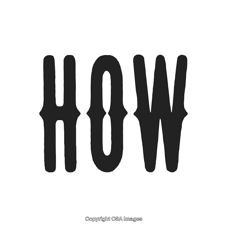 Bold Typography Artwork Featuring the Word 'How' in Decorative Font