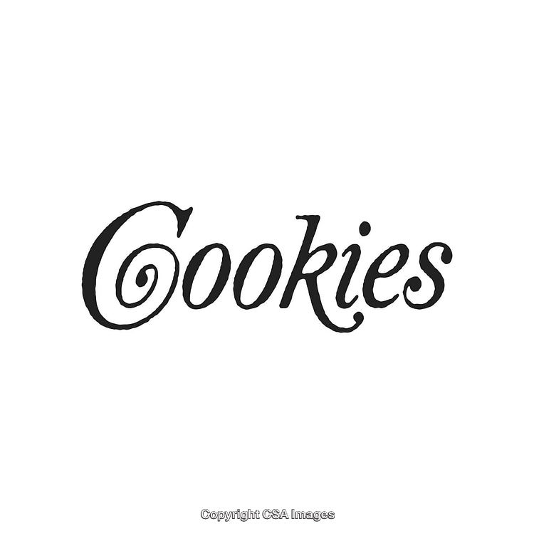 Stylized Typography for Cookies in a Classic Vintage Font Style