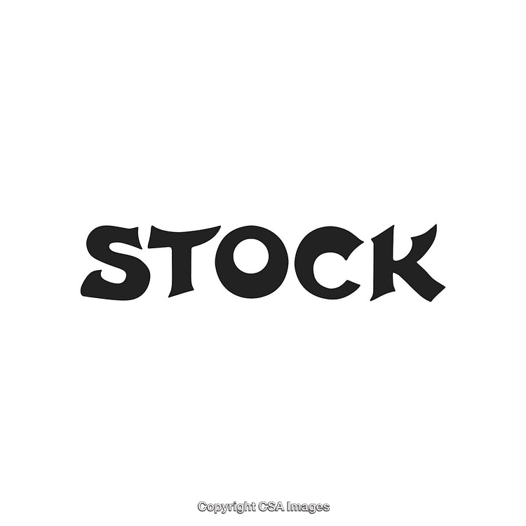 Black Stylized Word 'Stock' on a White Background for Creative Projects