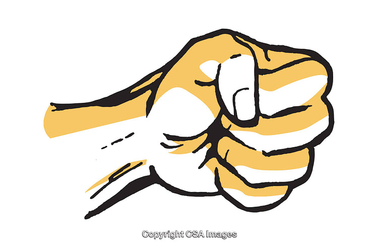 Bold Illustration of a Fist Showing Strength and Determination