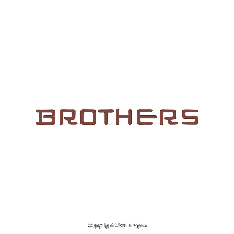 Stylized Brown Typography Displaying the Word 'Brothers' on White Background