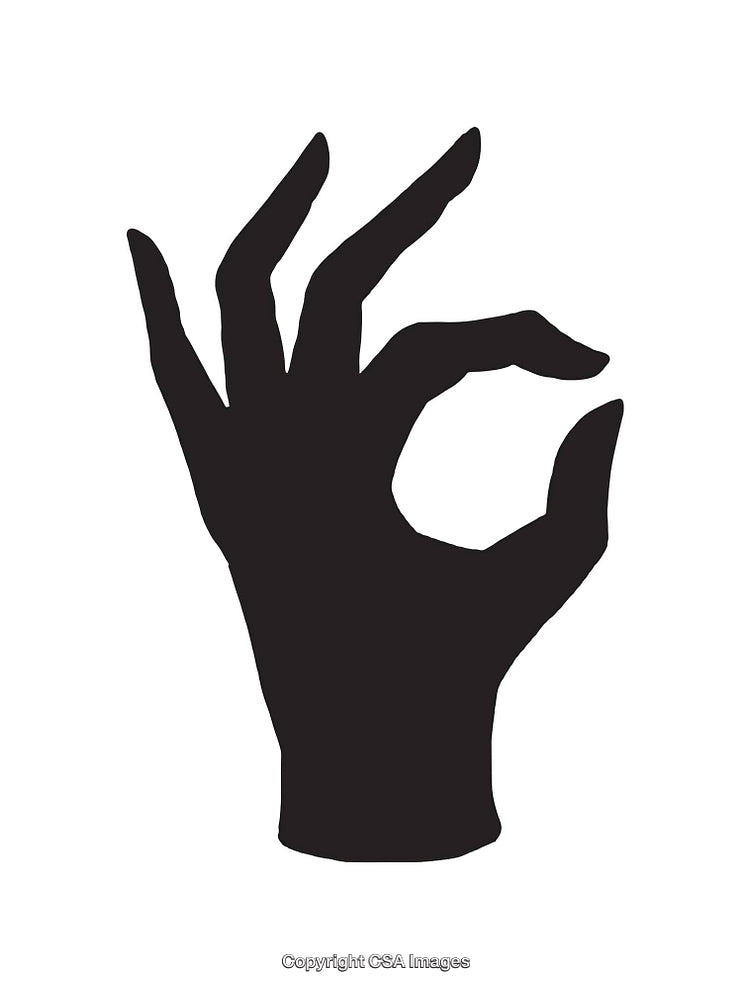 Black Silhouette of a Hand in a Gesturing Pose