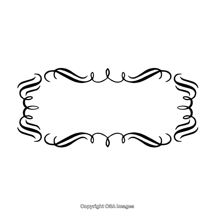 Elegant Black and White Ornamental Border Design for Cards and Invitations