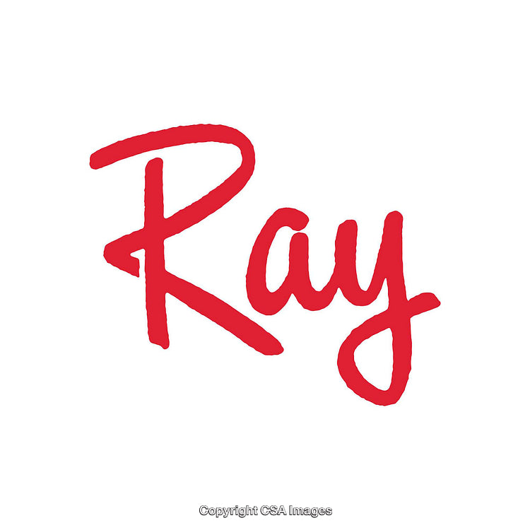 Red Handwritten Script Word Mark on White Background