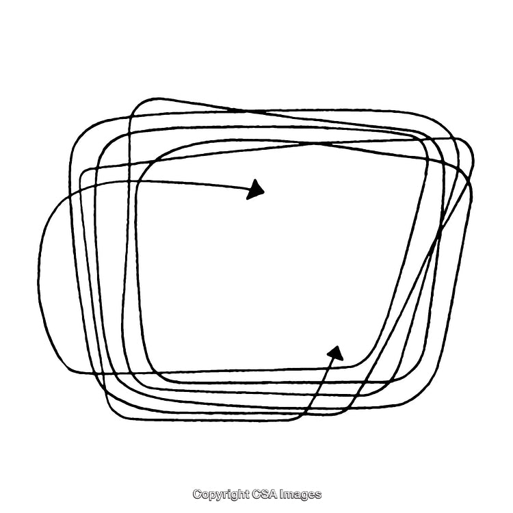 Abstract Black and White Arrows in Geometric Frame Design