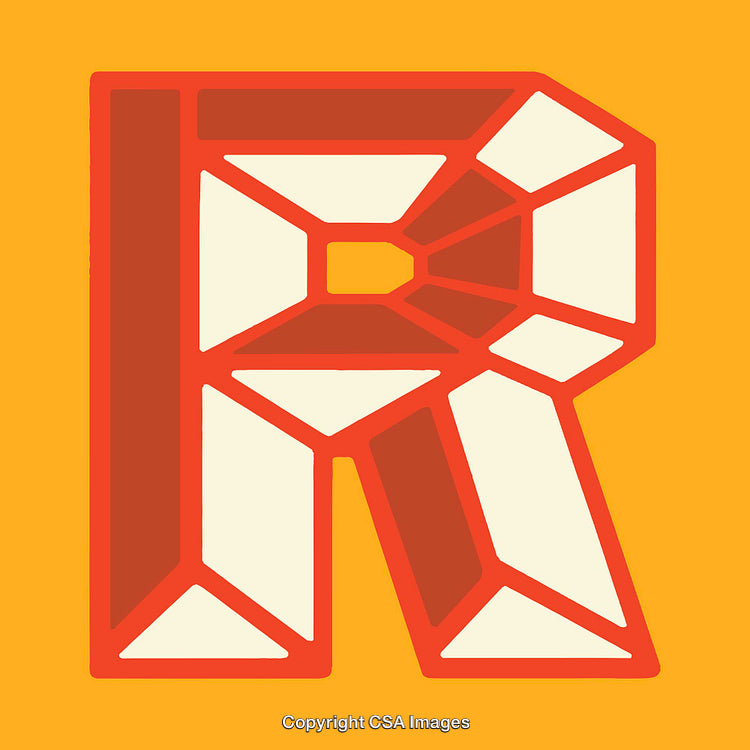 Geometric Letter R Design in Bold and Vibrant Colors