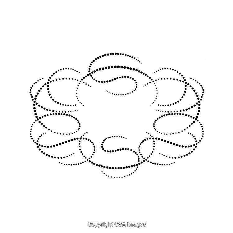 Elegant Black and White Dotted Circular Design Border