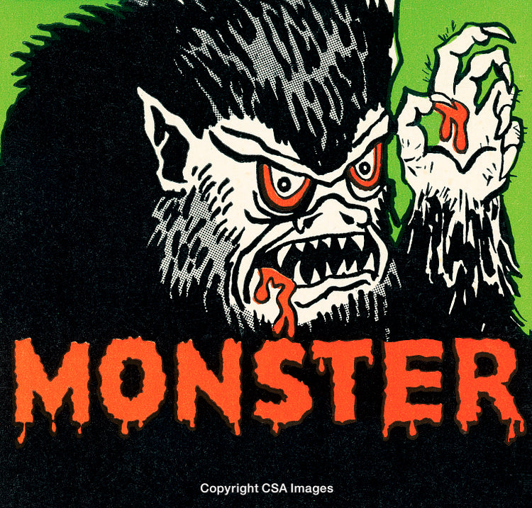 Cartoon Monster Illustration With Bold Layout and Vibrant Colors