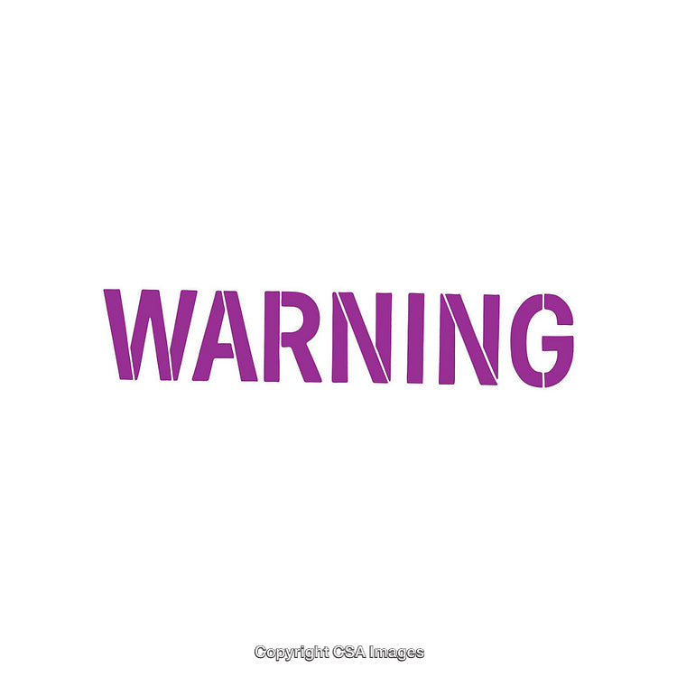 Purple Warning Text on a Clean White Background
