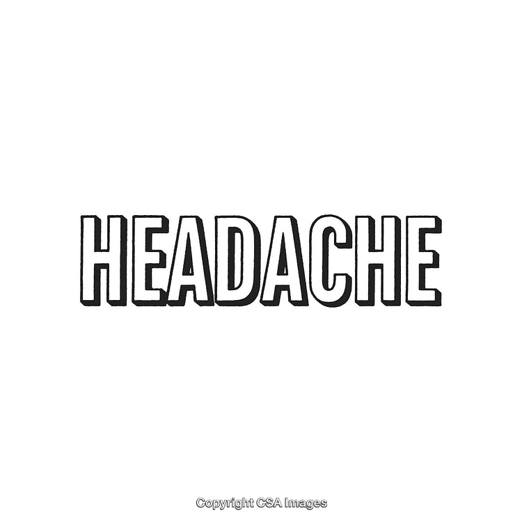 Bold Block Text Depicting the Word Headache in a Minimalistic Style