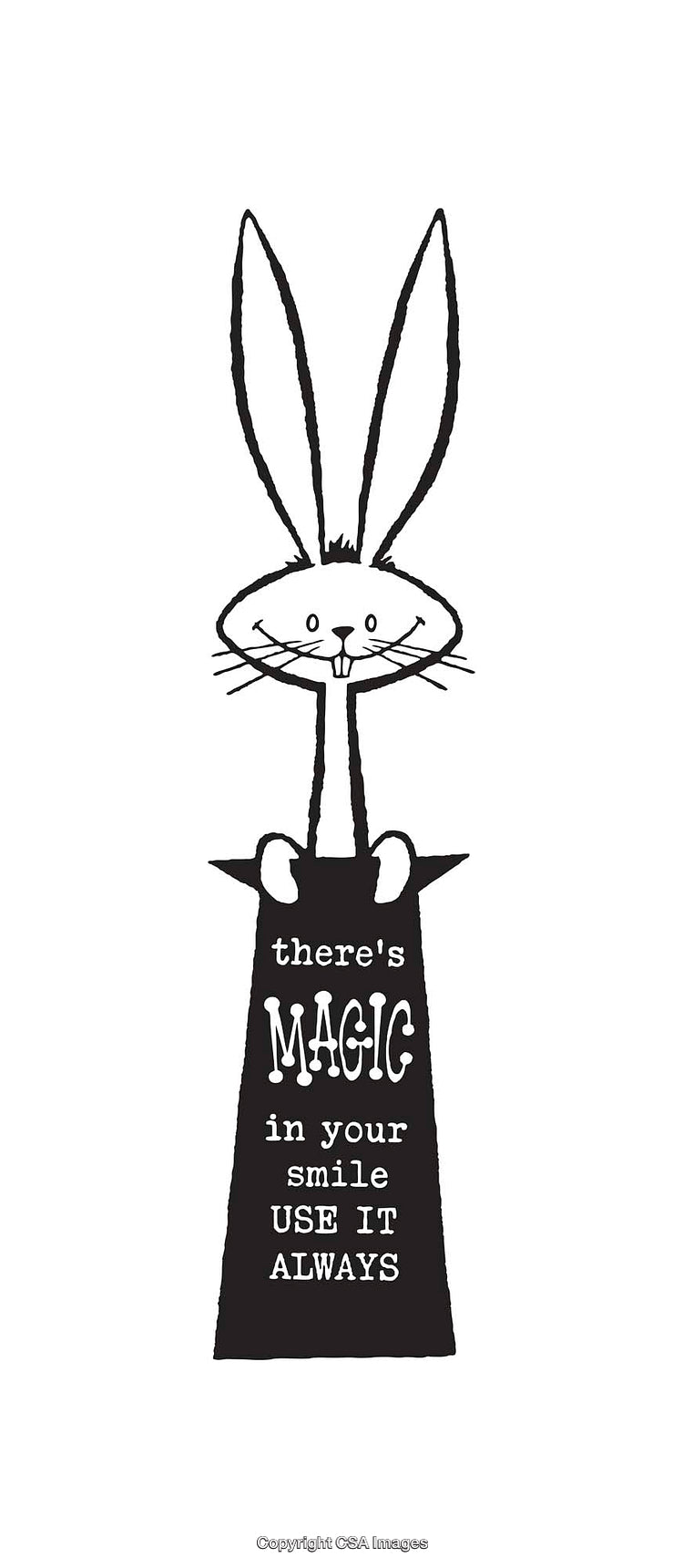 Charming Rabbit Illustration with Inspirational Message Highlighting the Power of Smiles