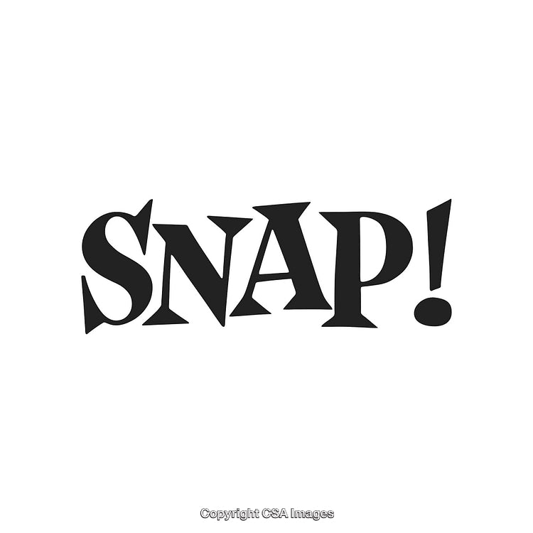 Bold Typography Design Featuring the Word Snap With Dramatic Style