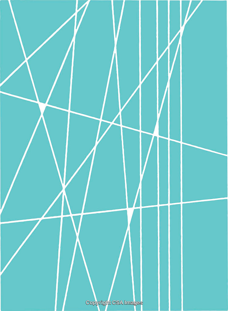 Abstract Turquoise Line Pattern with White Geometric Intersections