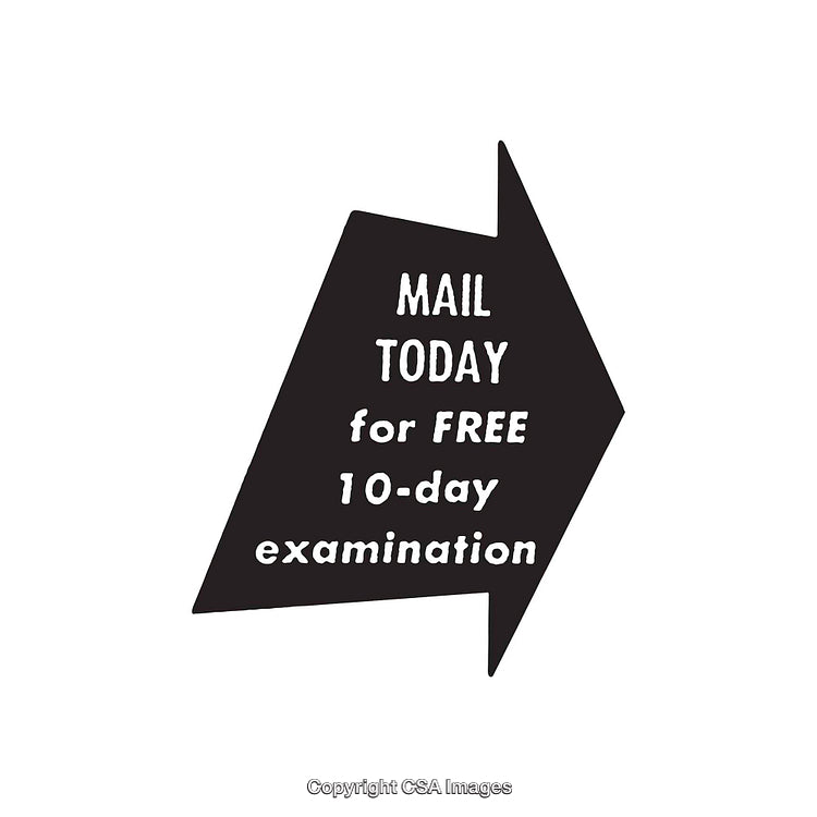 Retro-Style Arrow Design with Promotional Text in Black and White