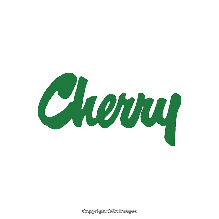Stylized Green Text Art Highlighting the Word 'Cherry' in Unique Font