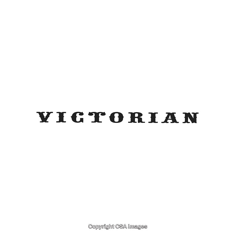 Victorian-Style Typography Featuring Elegant Decorative Lettering on a White Background