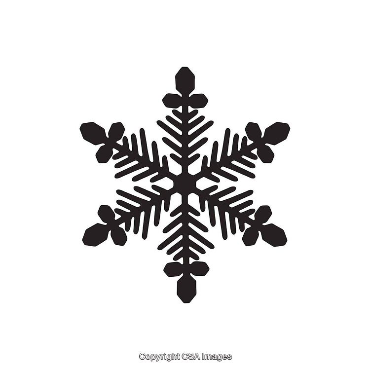 Black and White Snowflake Design for Winter and Holiday Concepts