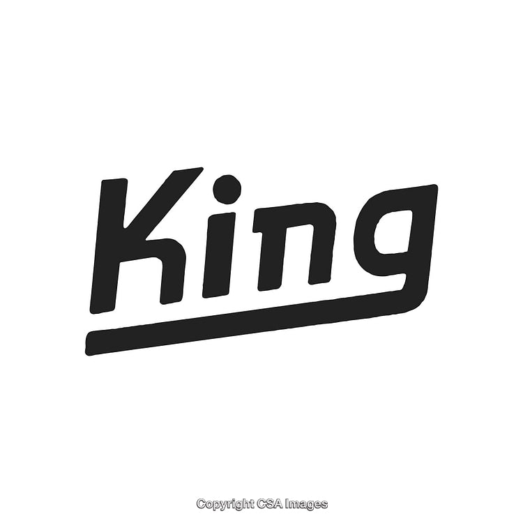 Stylized Black Text Logo Design Featuring the Word King on a White Background