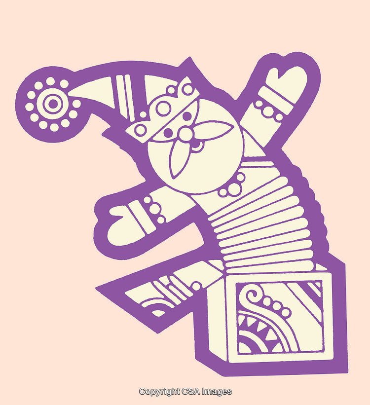 Whimsical Jack-In-The-Box Illustration in Playful Style