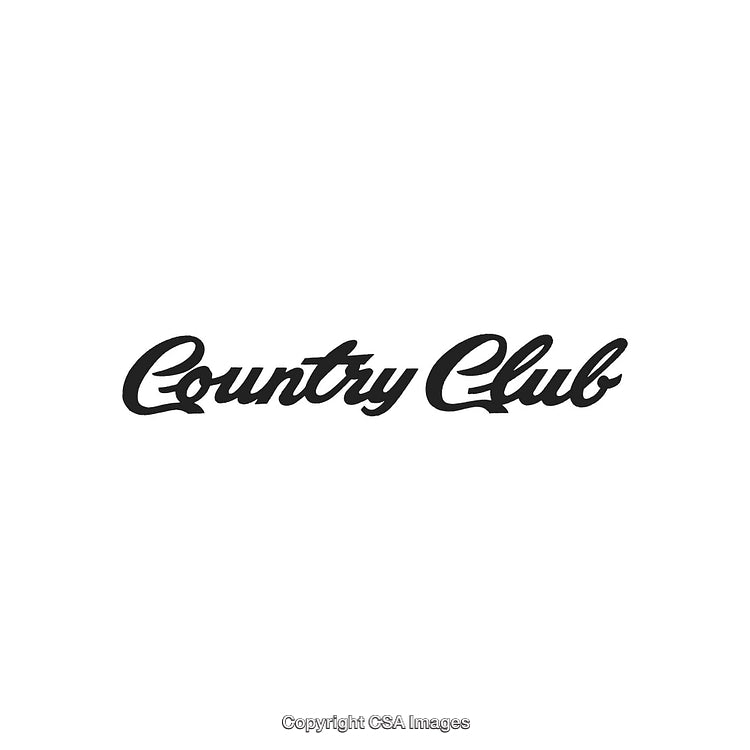 Elegant Black Script Logo Design for Country Club Branding on White Background