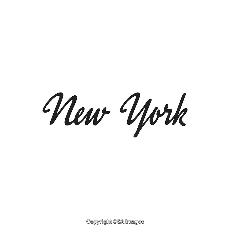 Elegant Handwritten Typography Featuring the Words 'New York' in Black Ink