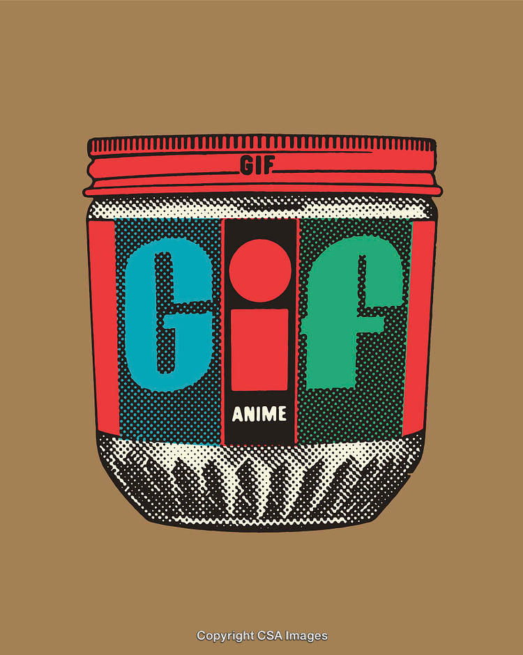 Pop Art Style Jar Illustration with Retro Elements and Typography