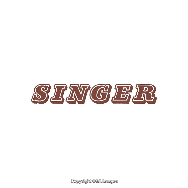 Singer Word Design in Bold Stylized Typography with Brown Letters on White