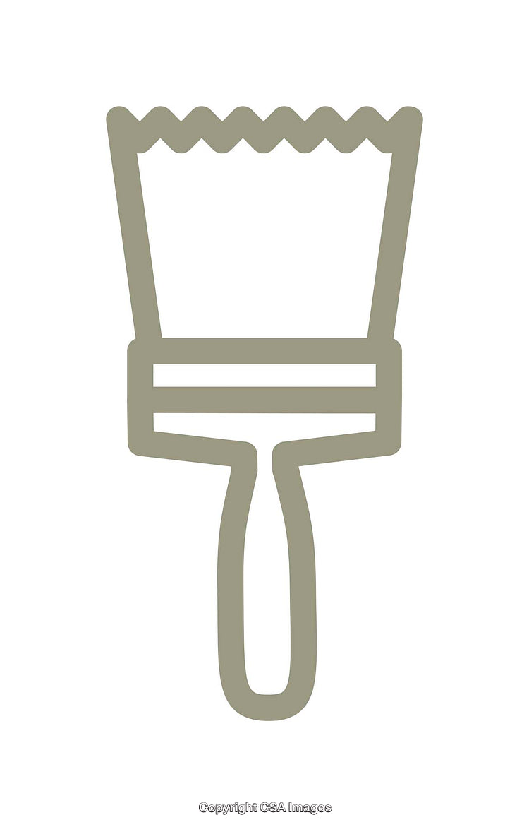 Minimalist Icon of a Decorative Paintbrush with a Simplified Design