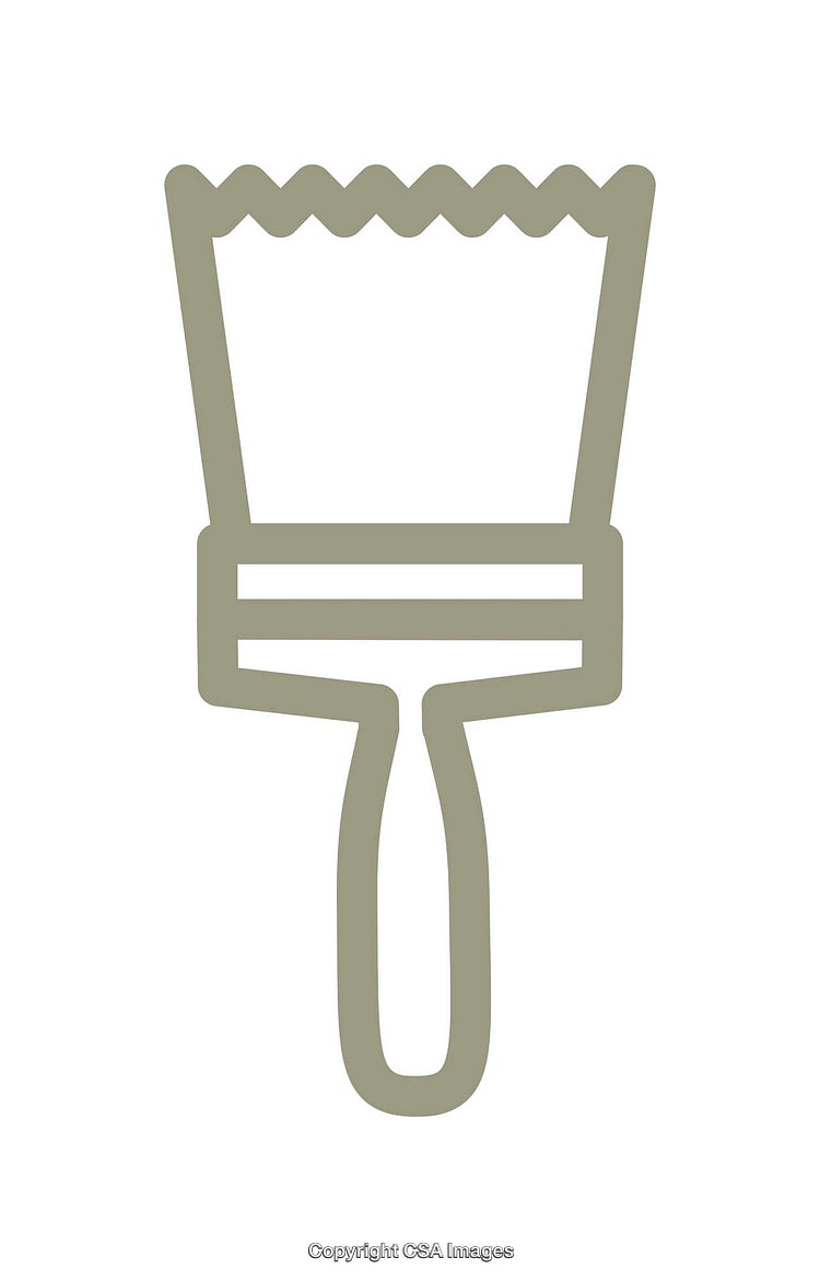 Minimalist Icon of a Decorative Paintbrush with a Simplified Design