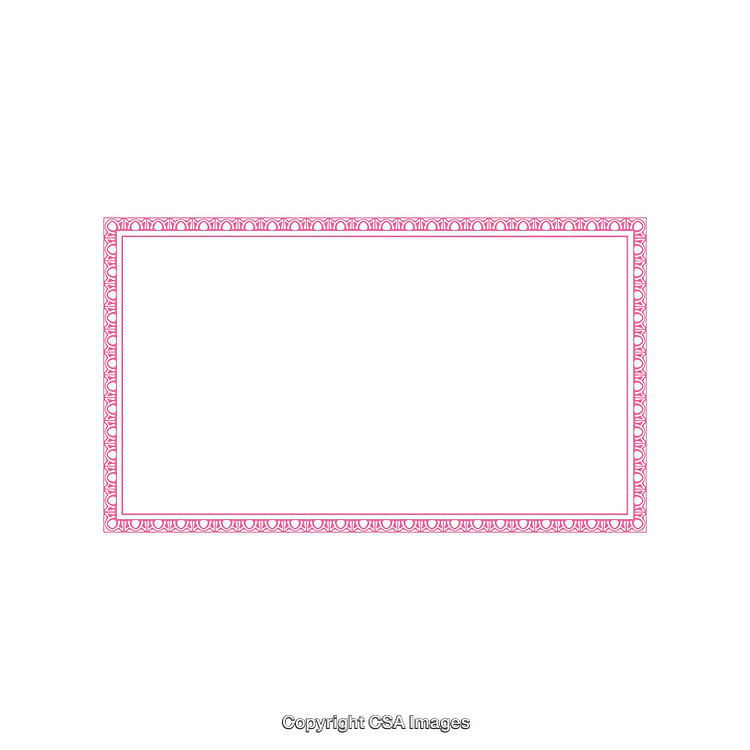 Ornate Pink Border Decoration on a White Background for Elegant Design Projects