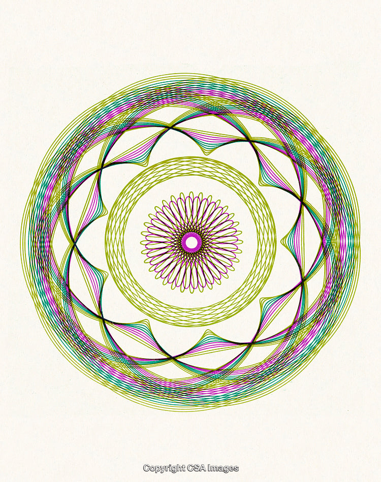 Intricate Vibrant Mandala Design with Geometric Patterns and Radiating Symmetry